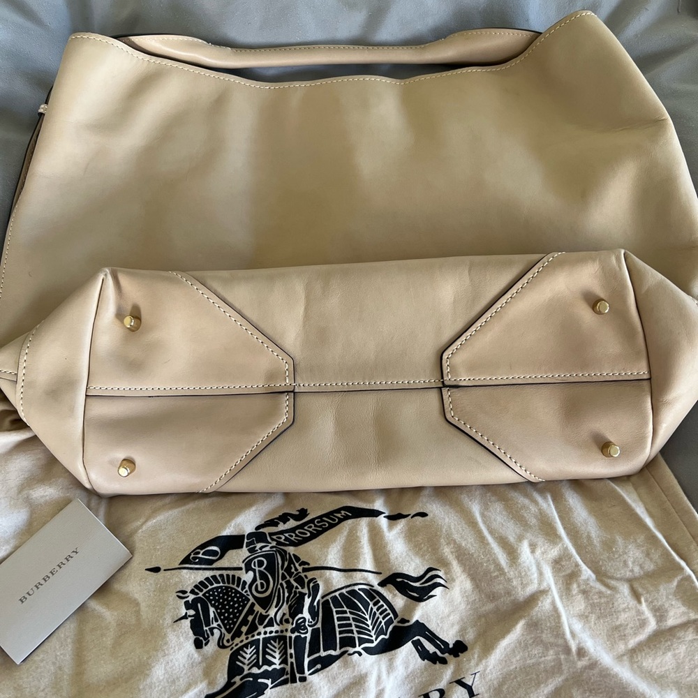 Burberry Cream One Strap Shoulder Tote